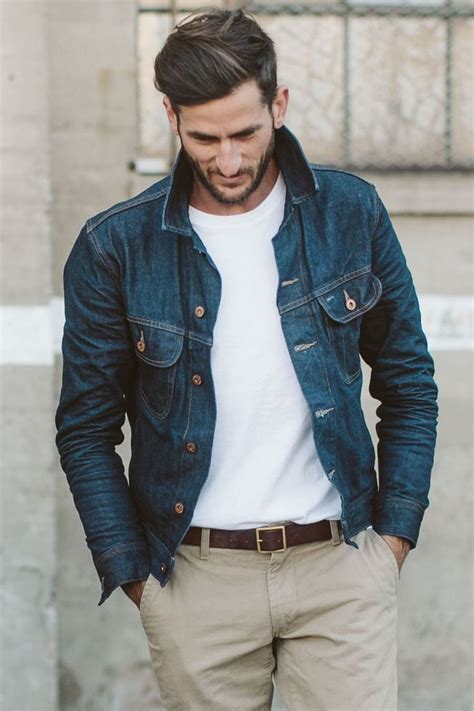 Men's denim: jackets, jeans, and shirts in denim .